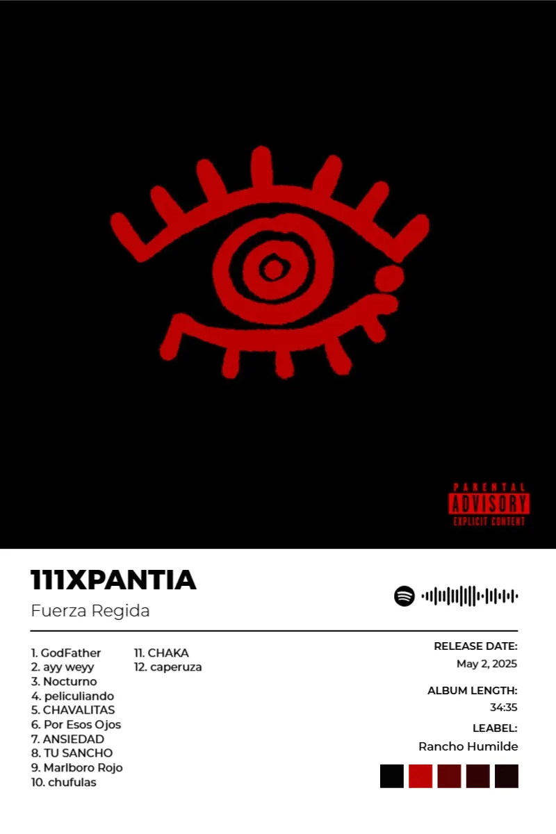 111XPANTIA · 111XPANTIA · Fuerza Regida · 2:3 Album poster for 111XPANTIA by Fuerza Regida