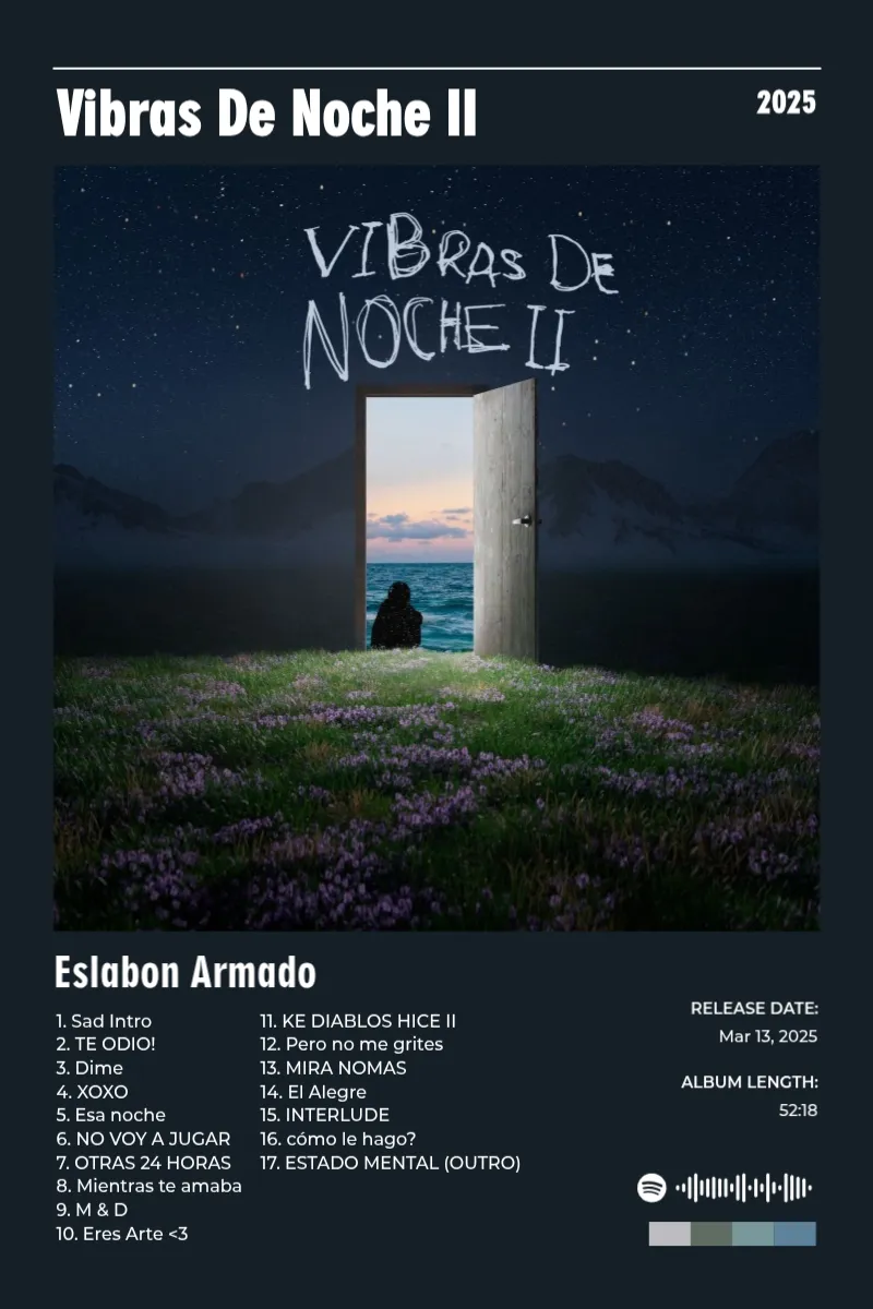 Album poster for Vibras De Noche II by Eslabon Armado