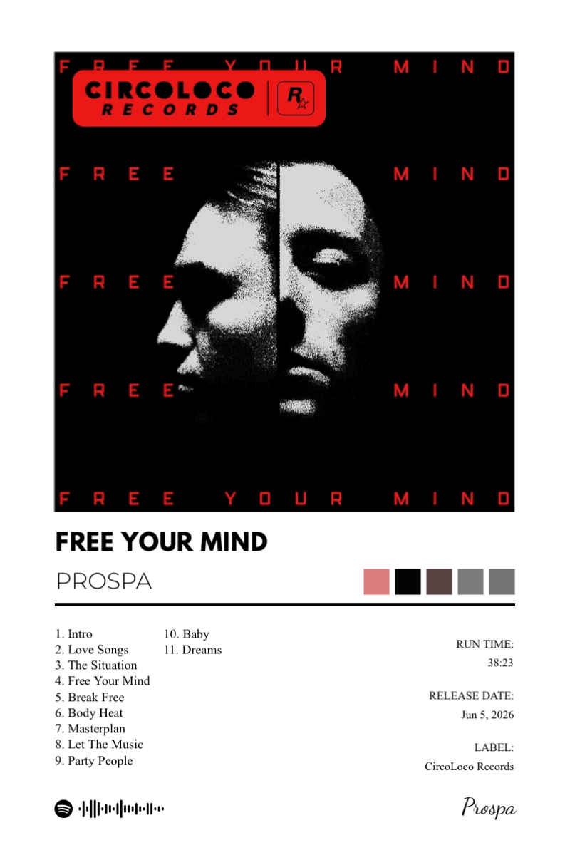 Album poster for Free Your Mind by Prospa