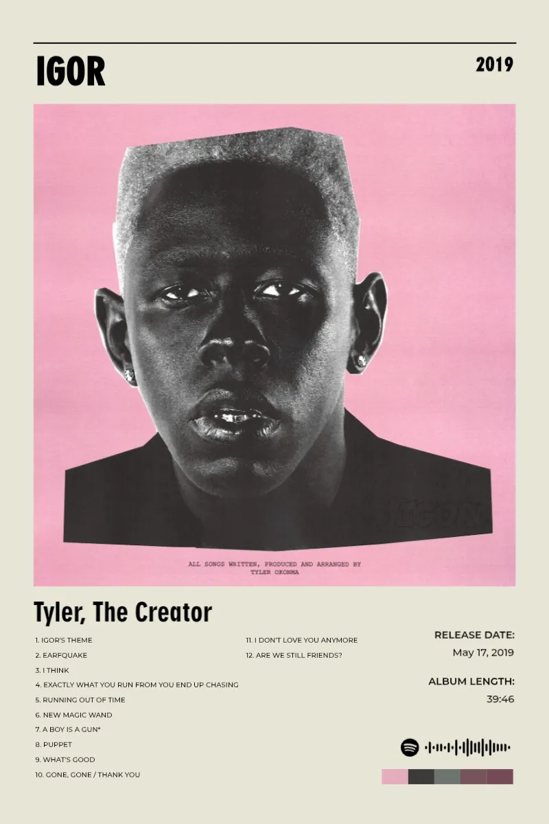 Album poster for IGOR by Tyler, The Creator