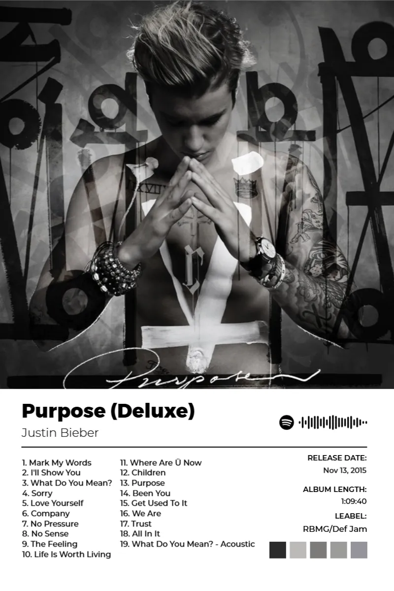 Purpose (Deluxe) · Purpose (Deluxe) · Justin Bieber · 2:3 Album poster for Purpose (Deluxe) by Justin Bieber