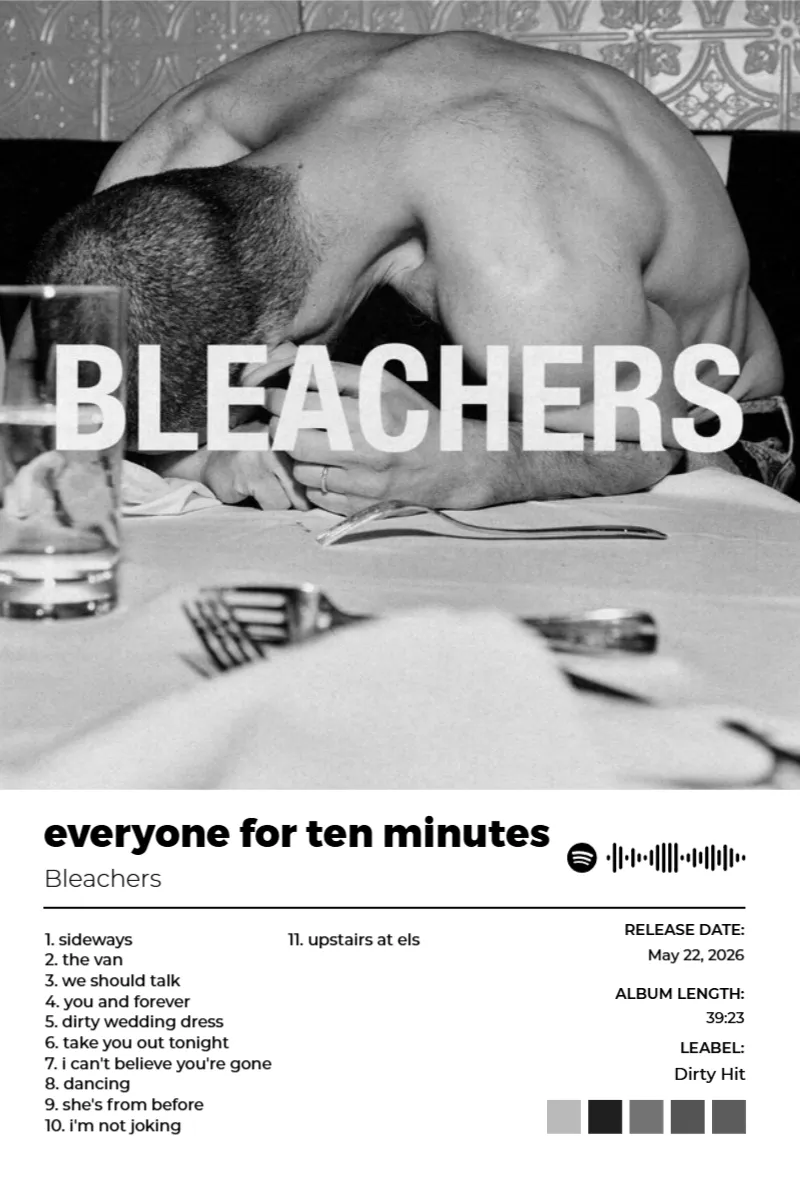 everyone for ten minutes · everyone for ten minutes · Bleachers · 2:3 Album poster for everyone for ten minutes by Bleachers