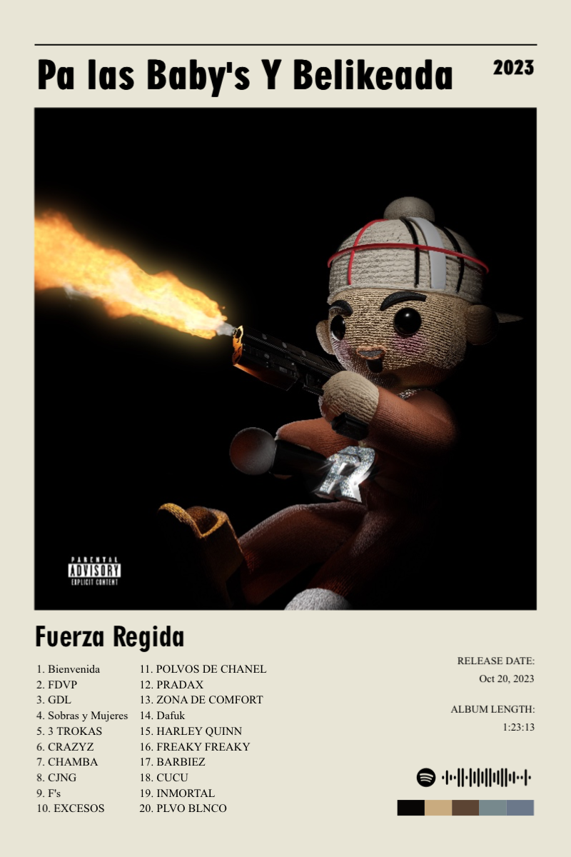 Album poster for Pa las Baby's Y Belikeada by Fuerza Regida