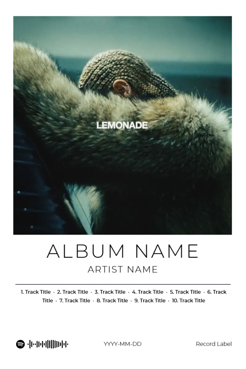 Heavy Side album poster template – modern