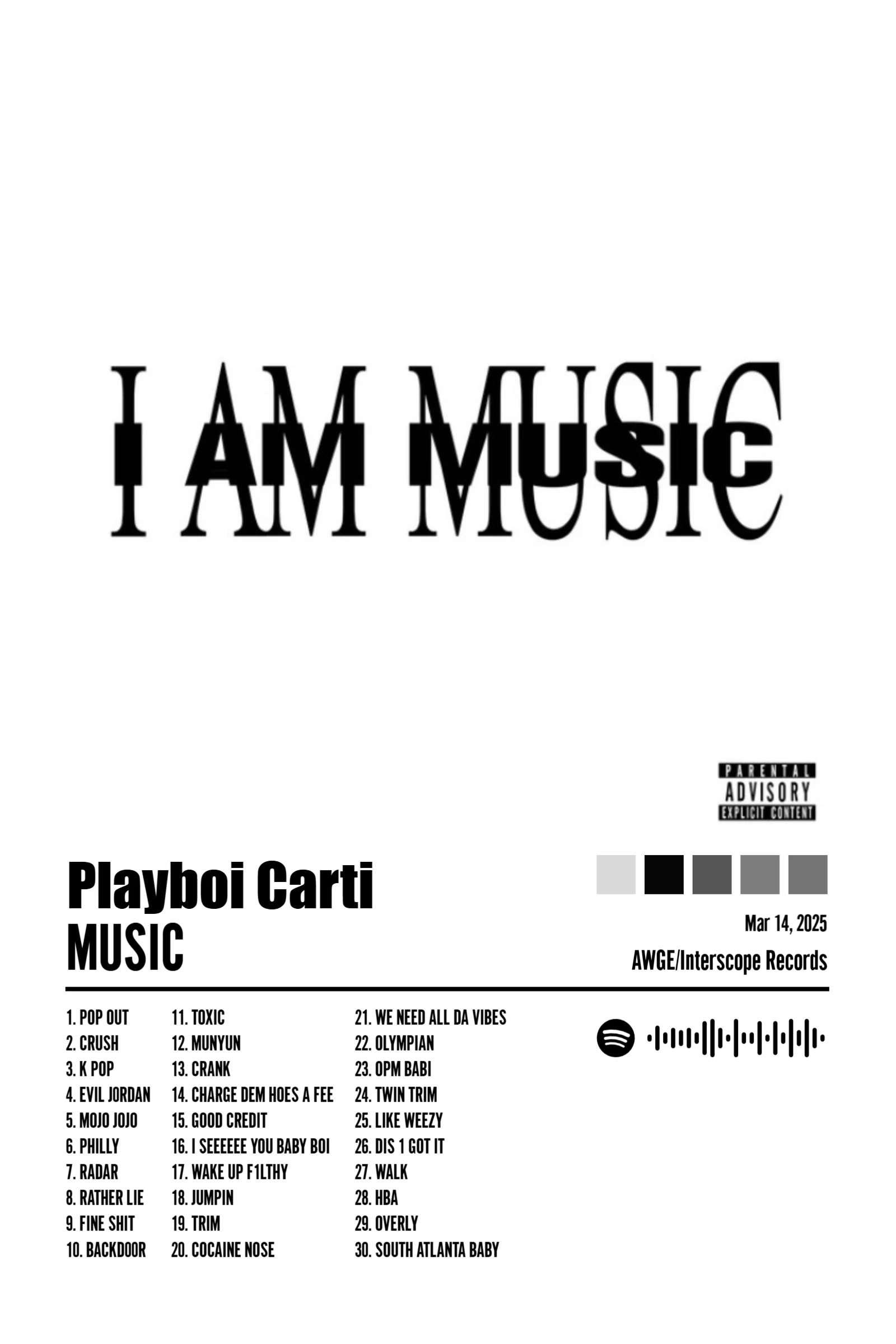 Lofi Ghost album poster template – modern