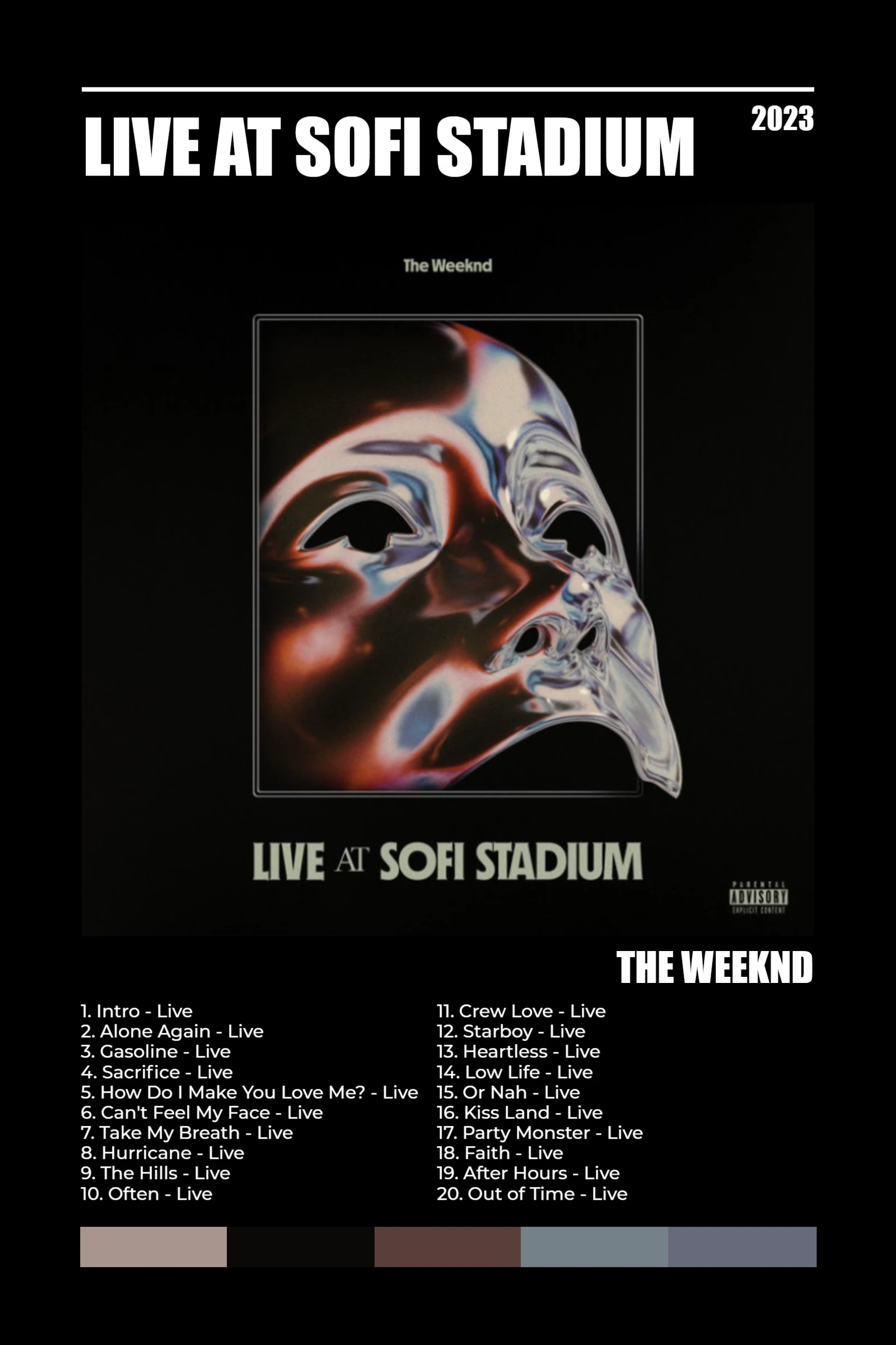 Midnight Dub album poster template – dark