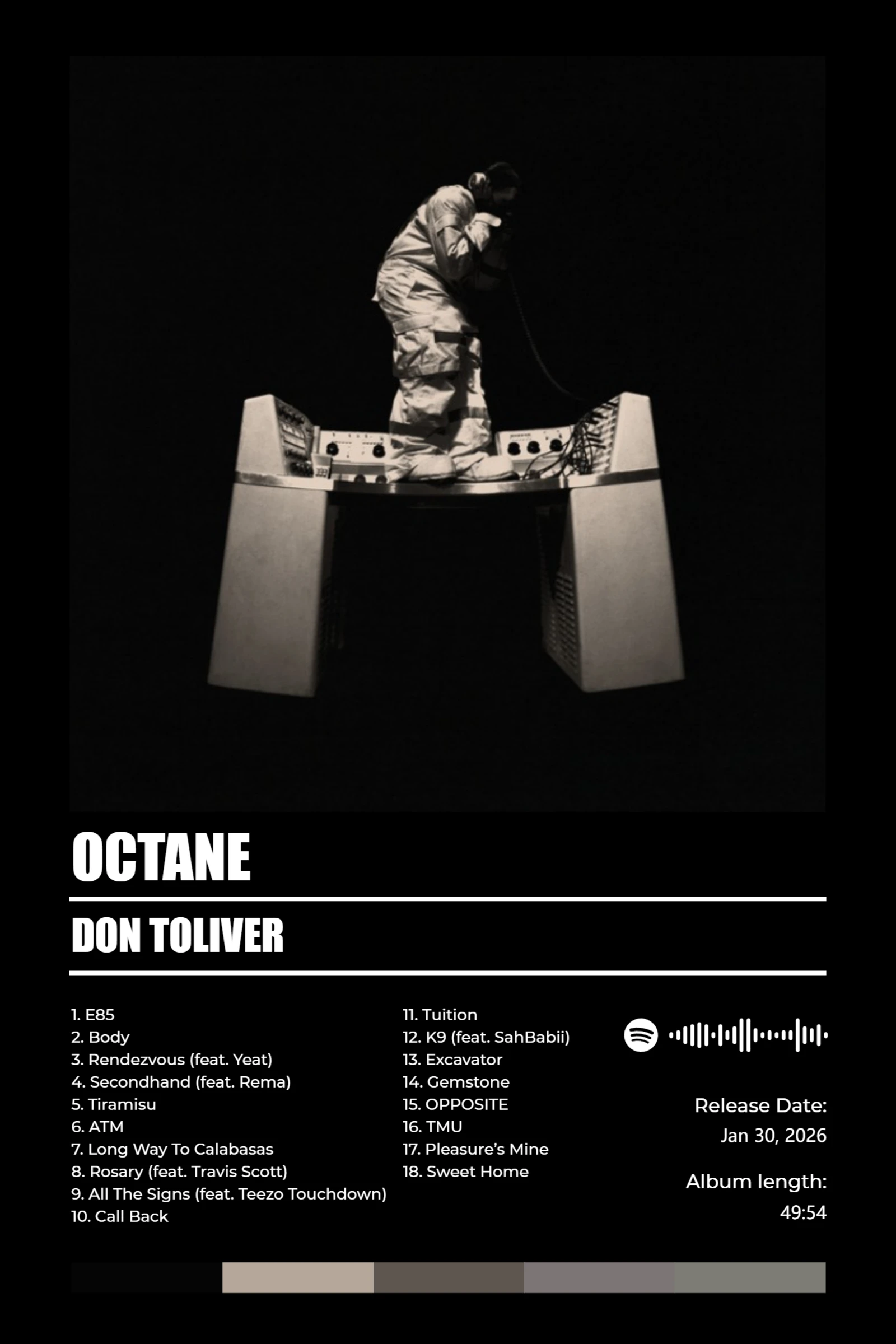 Deep Fade album poster template – dark