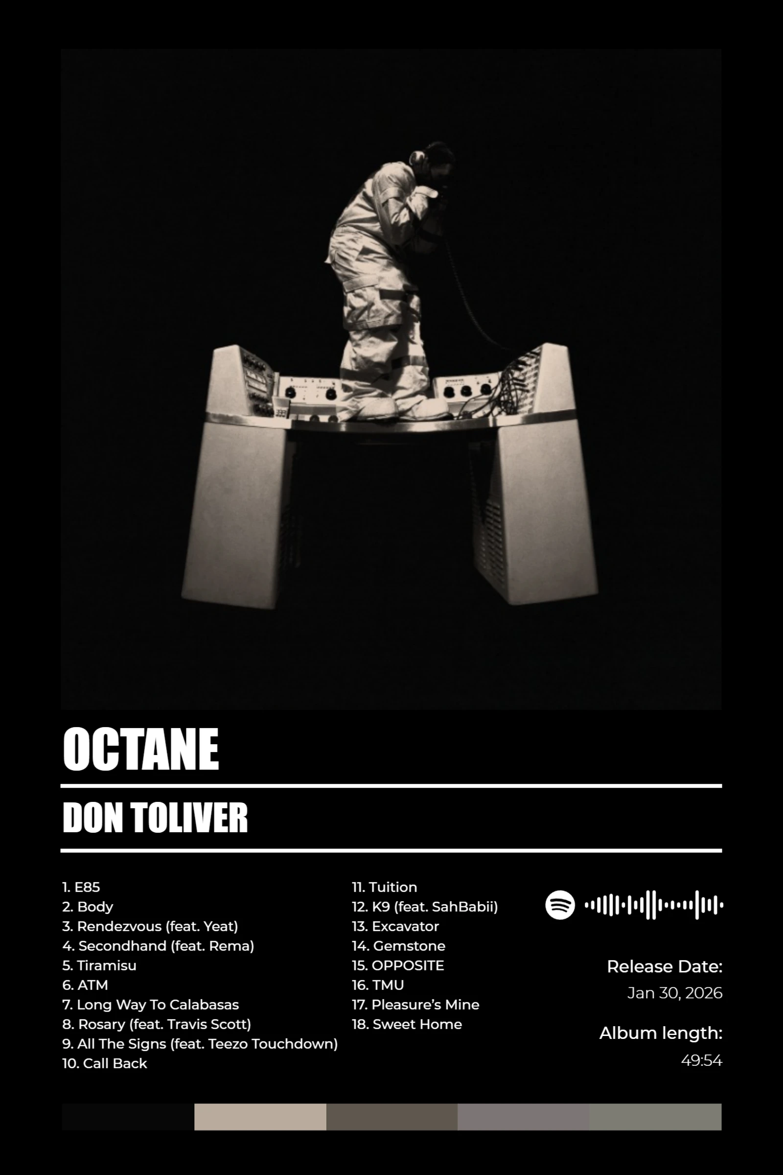 Deep Fade album poster template - dark