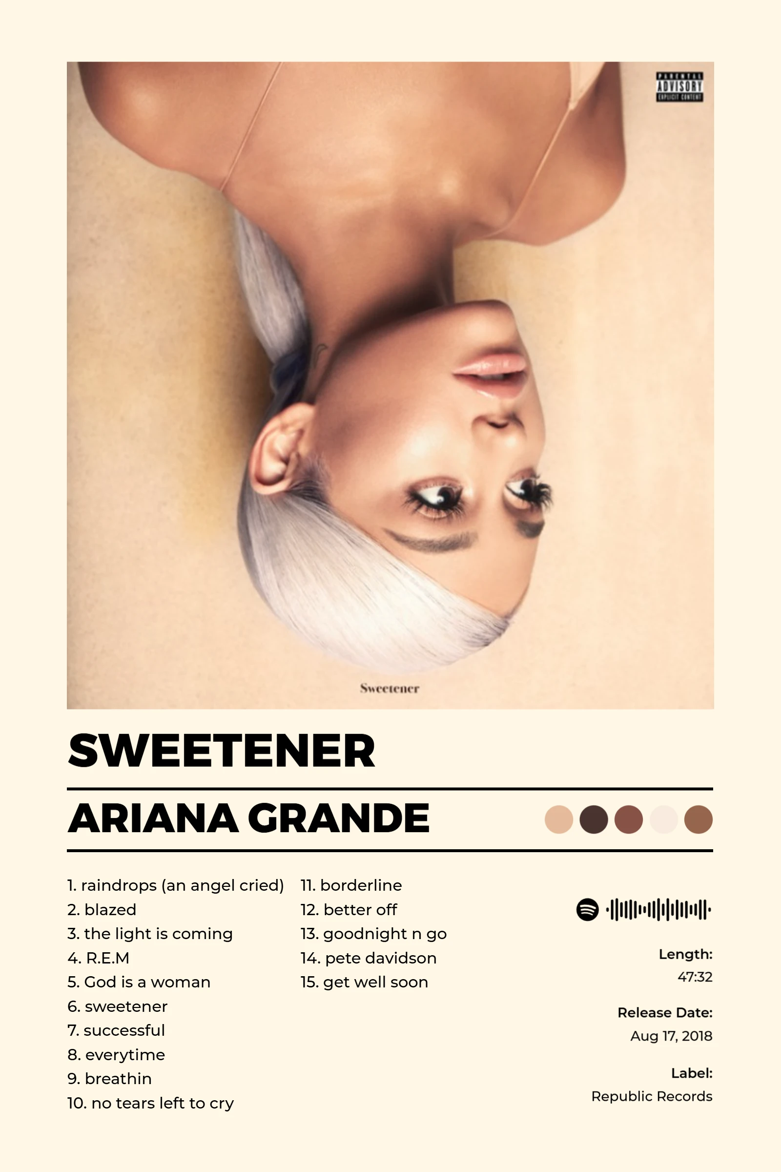 Vinyl Cutout album poster template – retro