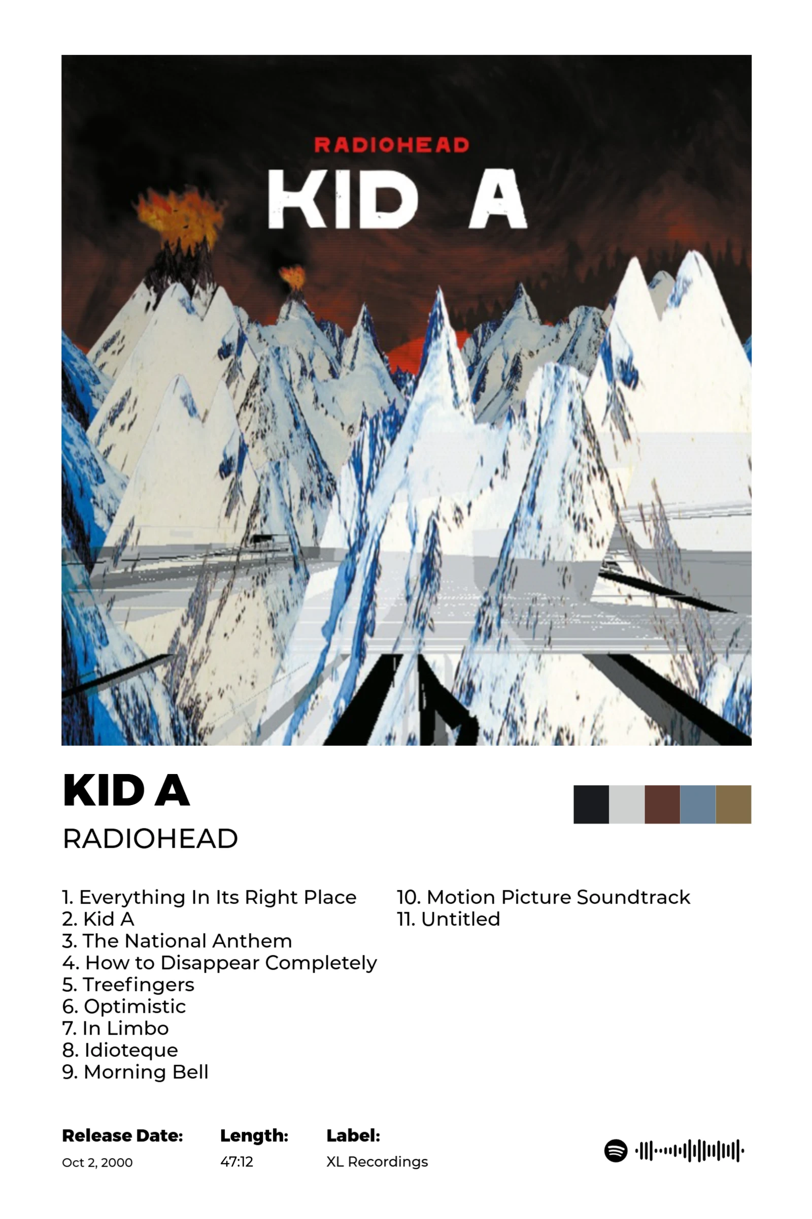 Pure Eight album poster template - minimal