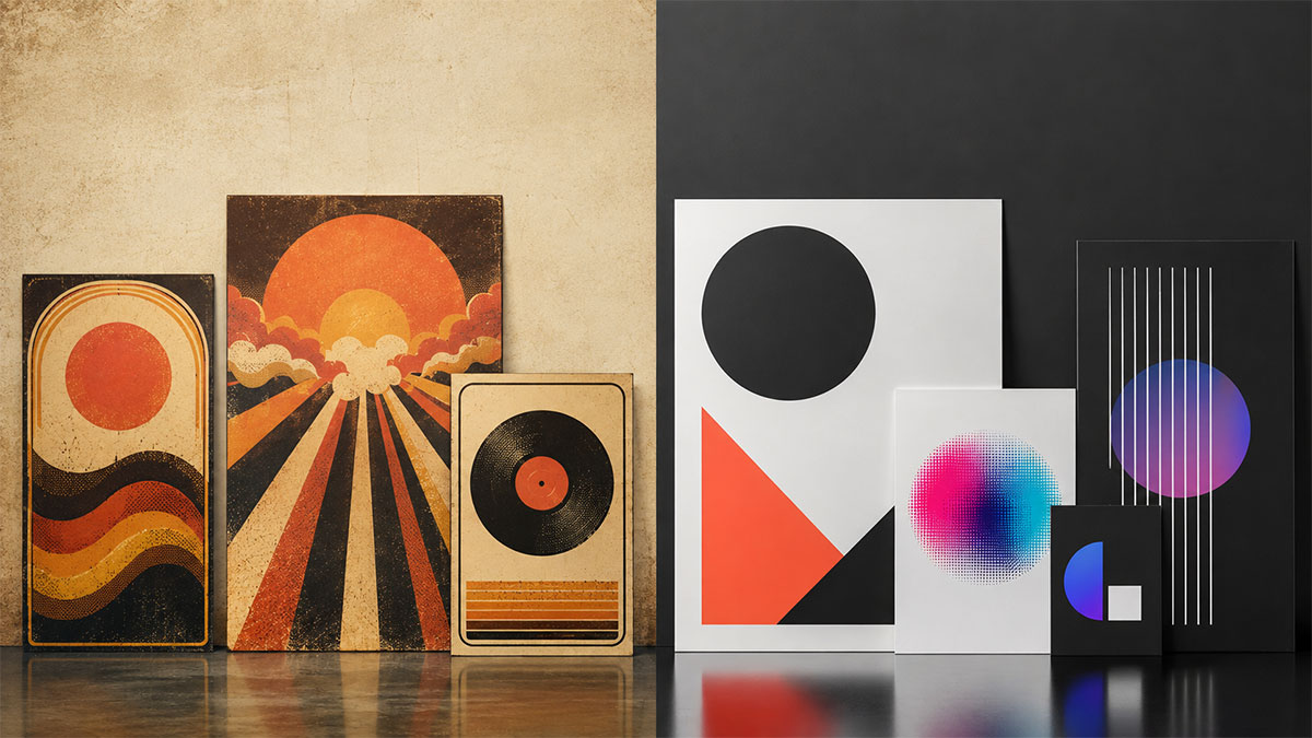 Retro vs. Modern Design: How to Nail Each Style for Music Posters