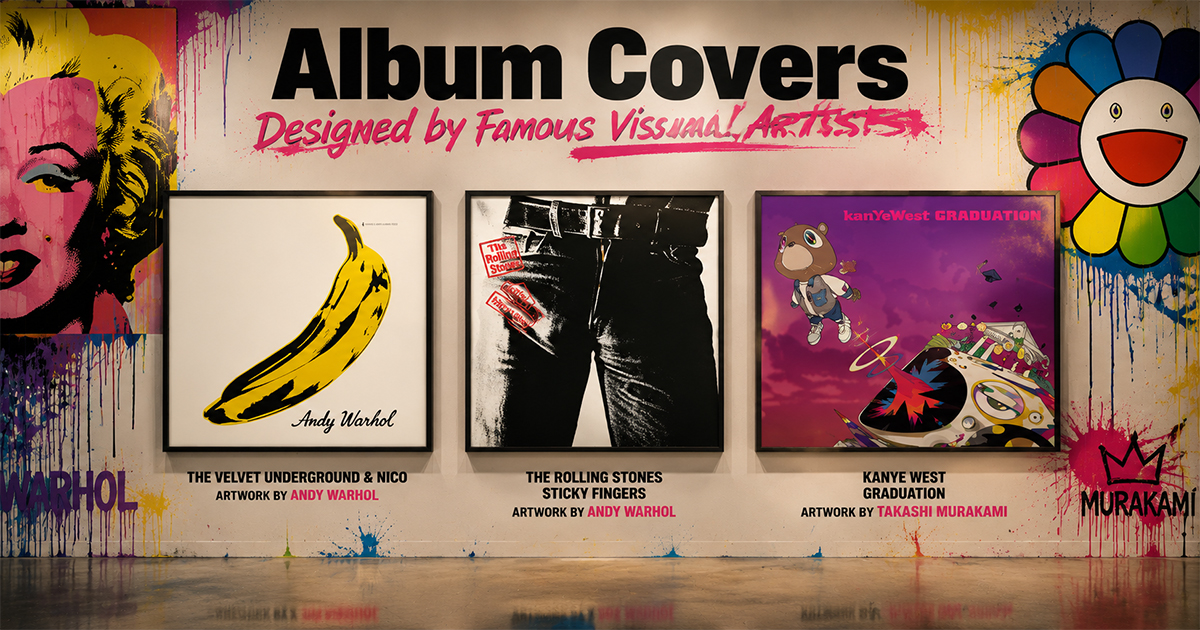 Album Covers Designed by Famous Visual Artists (Warhol, Basquiat…)