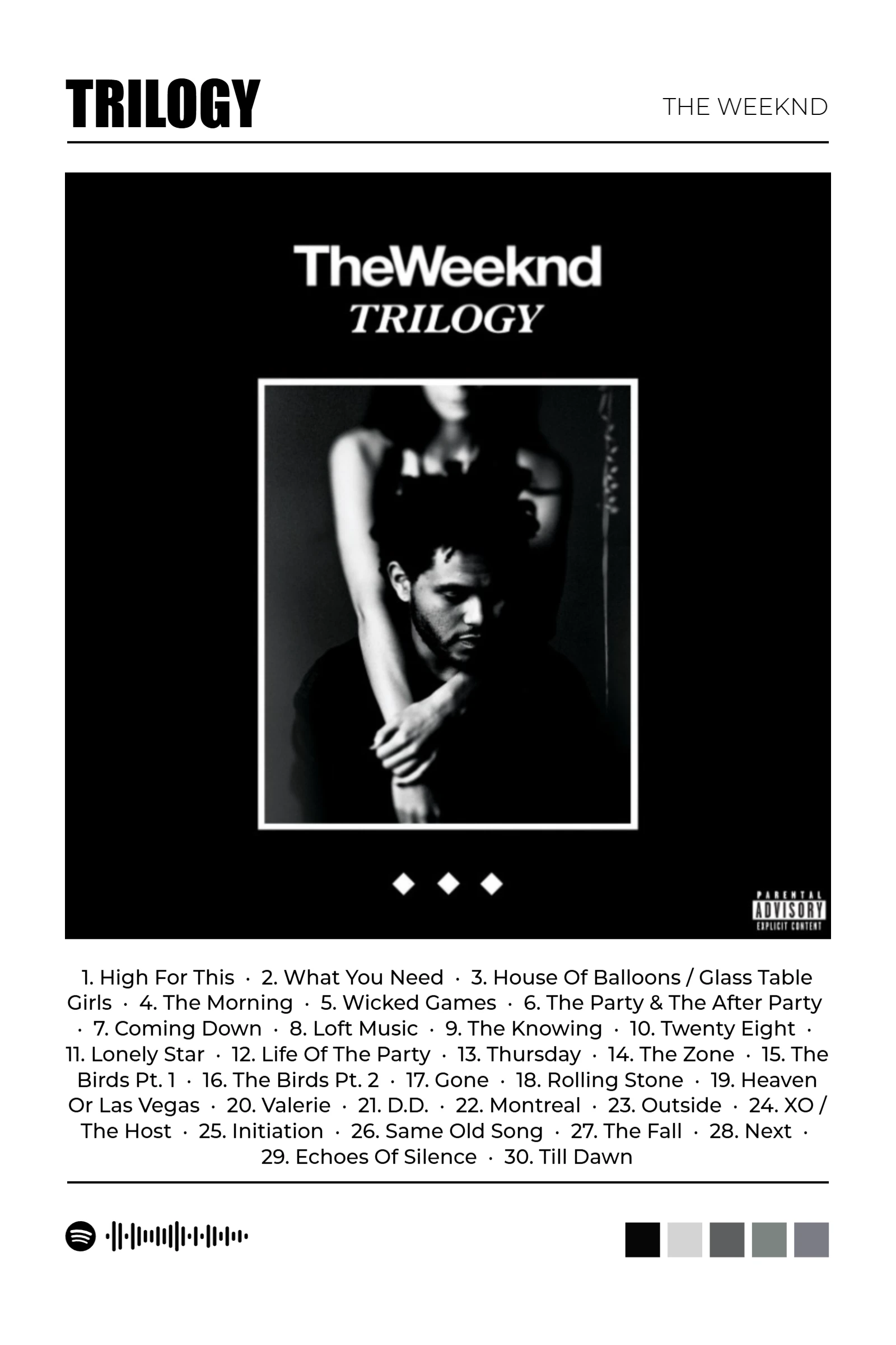 Raw Flux album poster template - modern